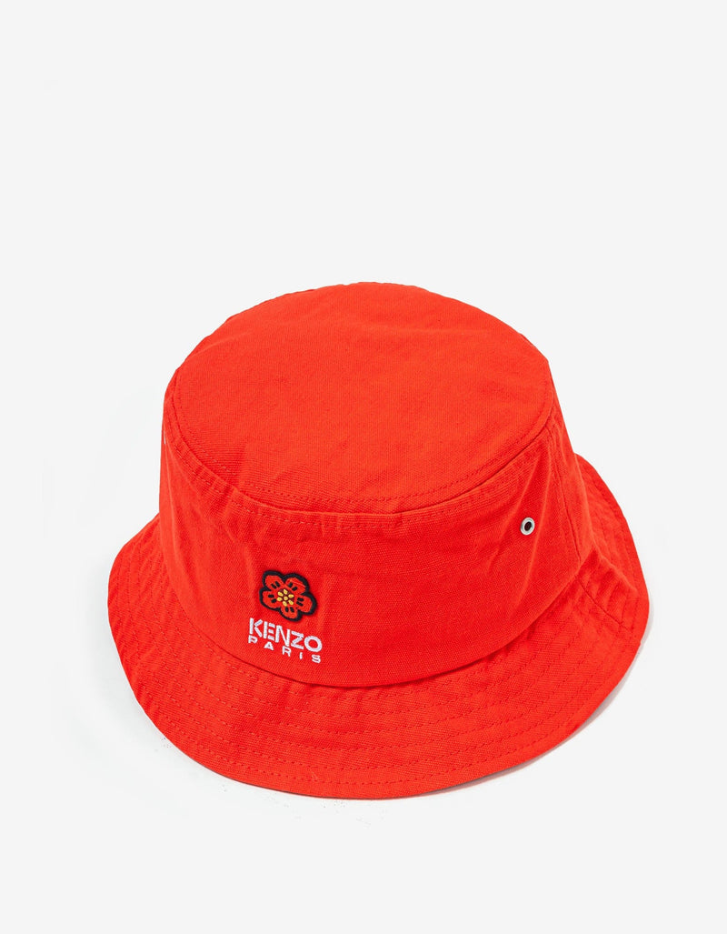 Kenzo Kenzo Red 'Boke Flower' Crest Bucket Hat