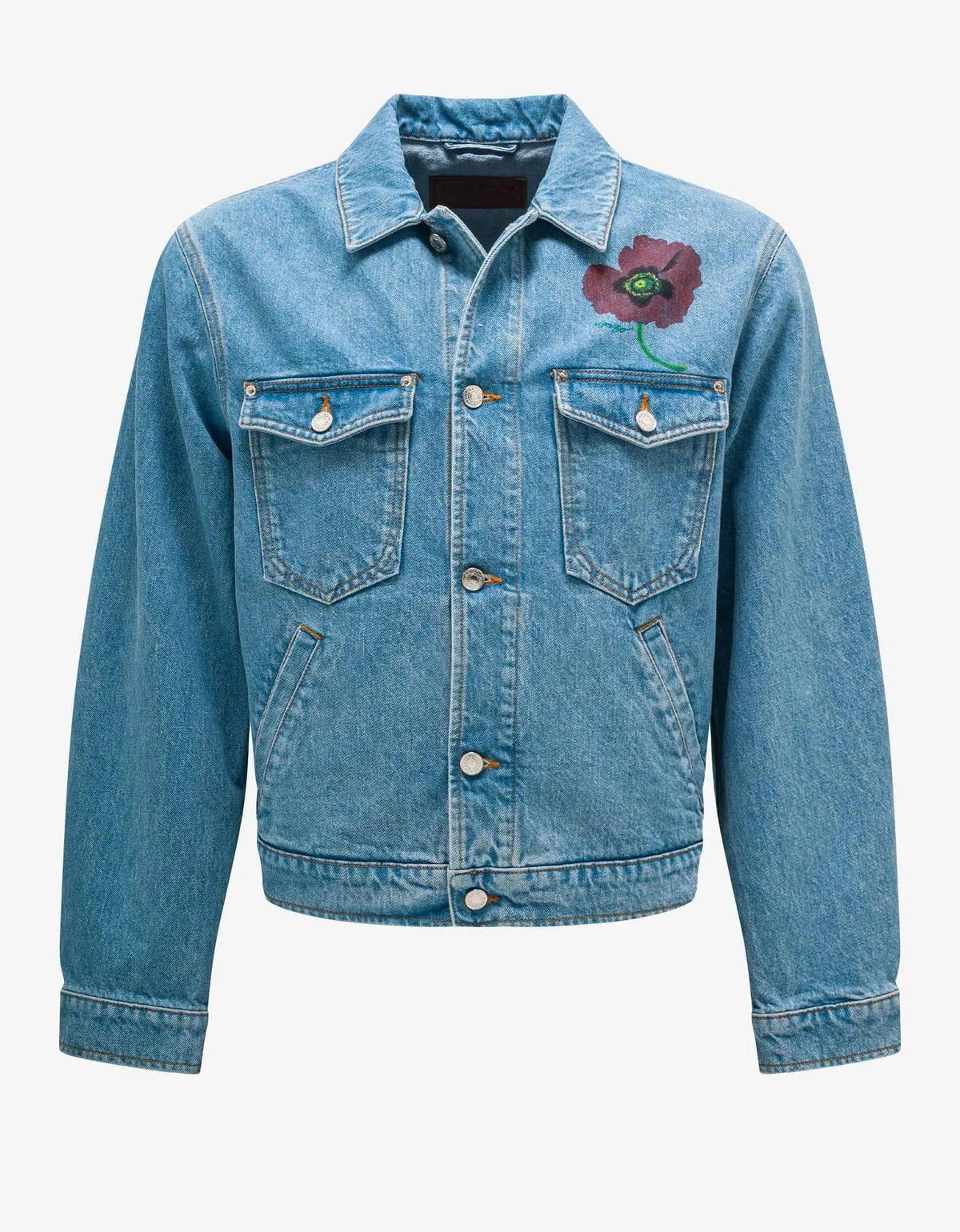 Kenzo Sky Blue Kenzo Poppy Denim Jacket Zoo Fashions