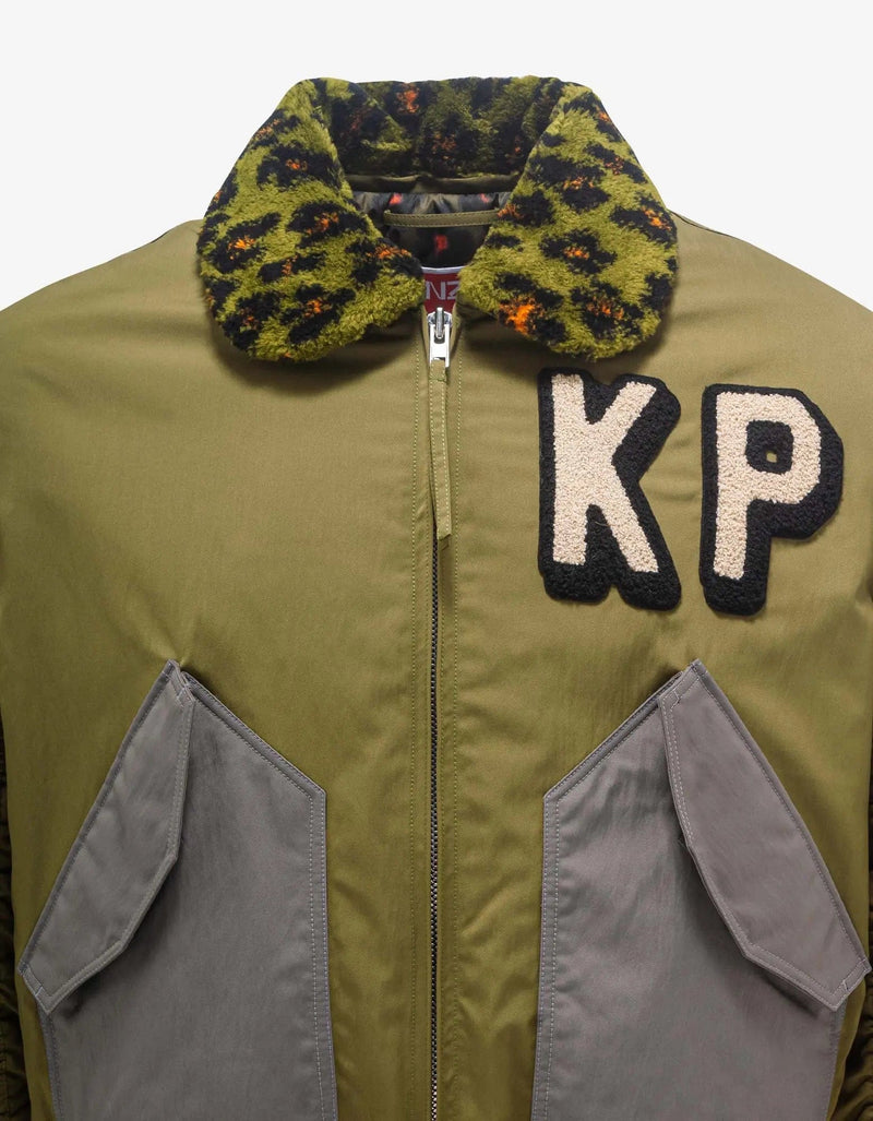 Kenzo Khaki Boxy Bomber Jacket