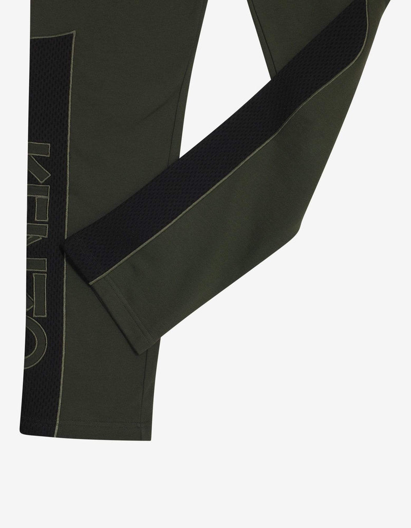 Kenzo Khaki Dual-Fabric Sweat Pants