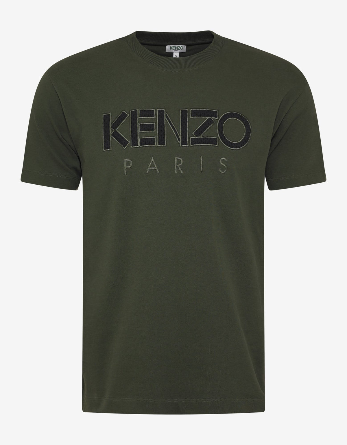 Kenzo Khaki Logo Embroidery T-Shirt