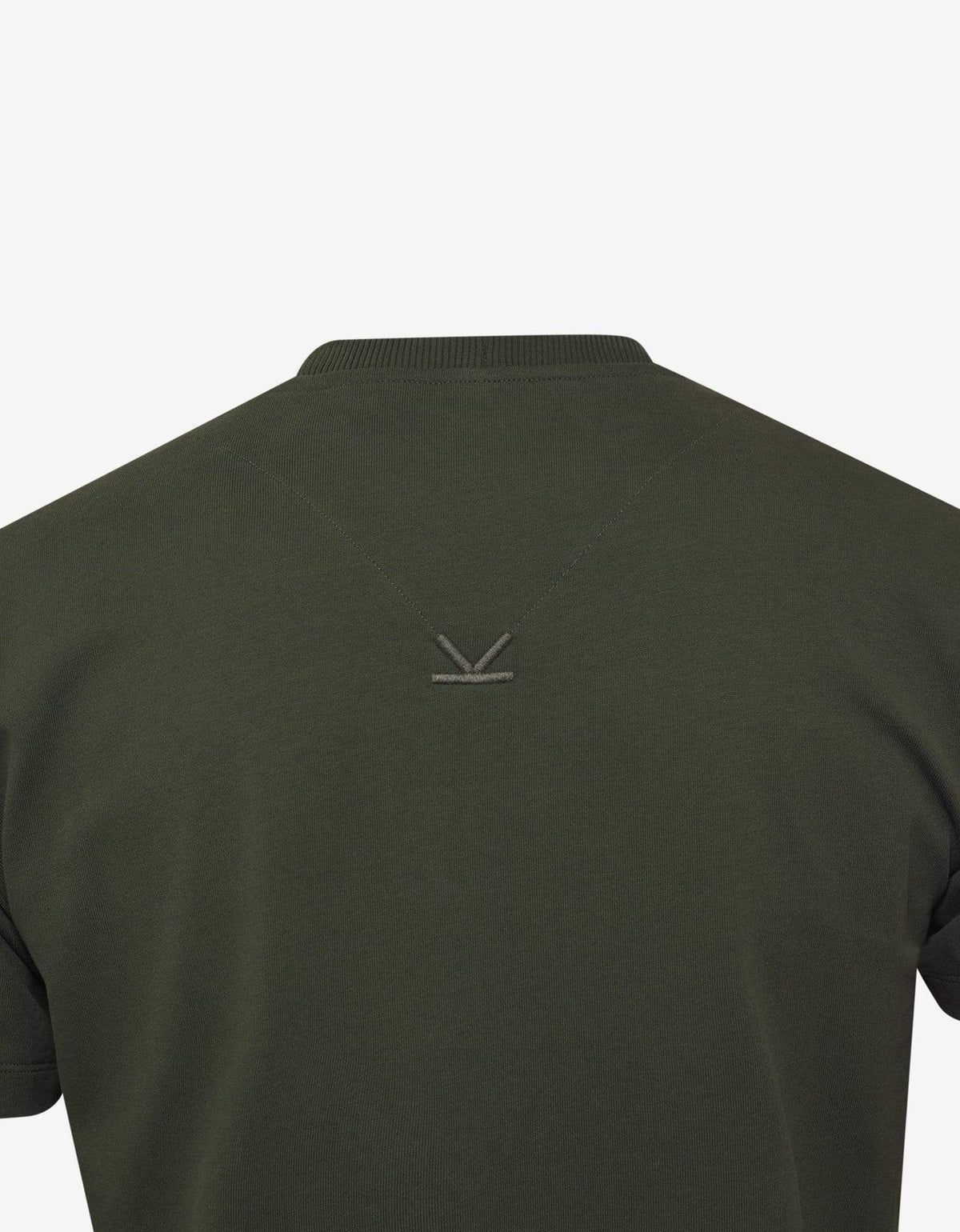 Kenzo Khaki Logo Embroidery T-Shirt