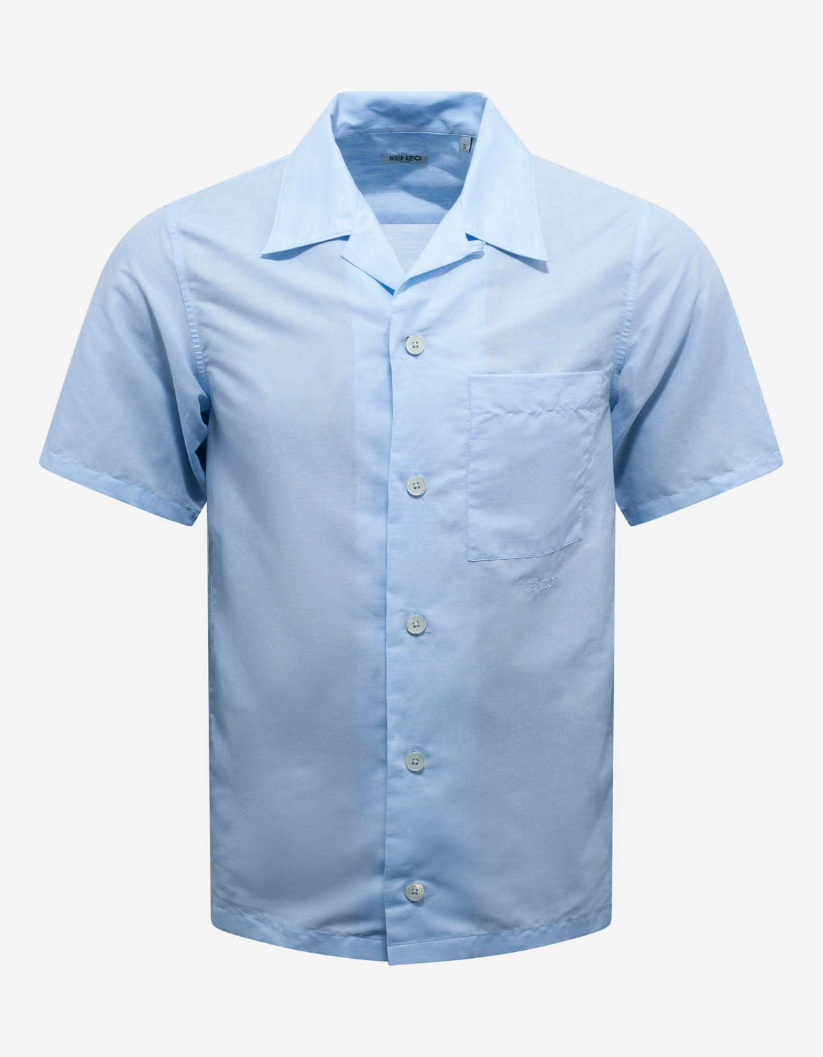 Kenzo Light Blue Linen-Blend Shirt