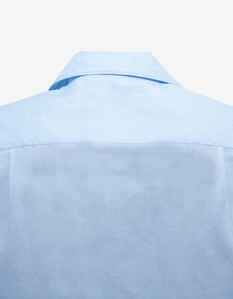 Kenzo Light Blue Linen-Blend Shirt