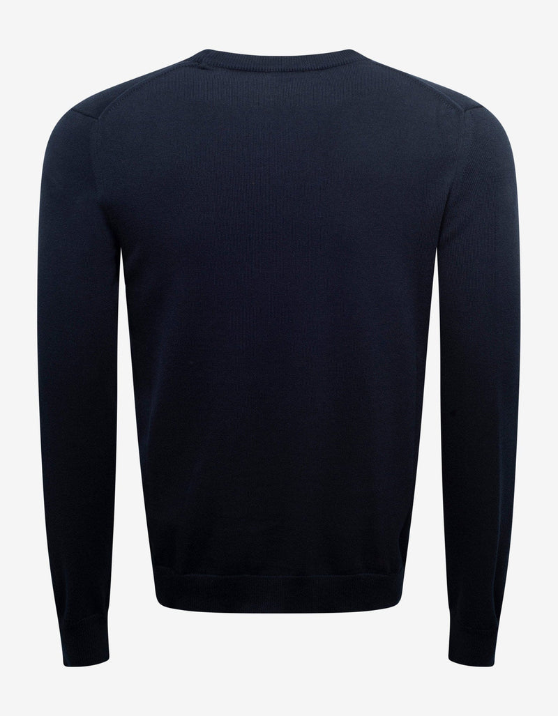 Kenzo Navy Blue Rubber Tiger Head Sweater
