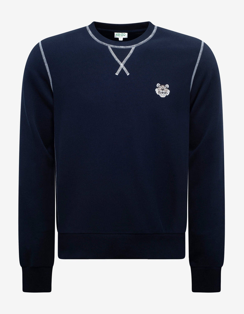 Kenzo Navy Blue Tiger Crest Sweatshirt