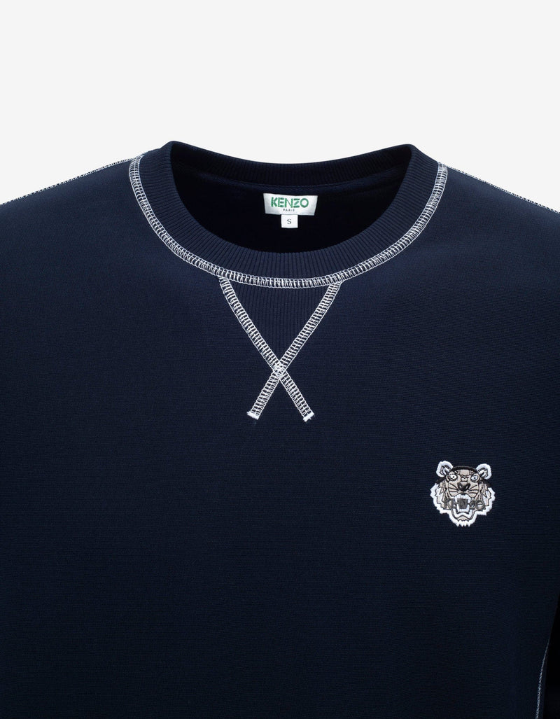 Kenzo Navy Blue Tiger Crest Sweatshirt