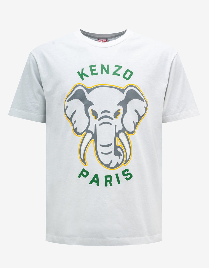 Kenzo Off White 'Kenzo Elephant' Oversized T-Shirt