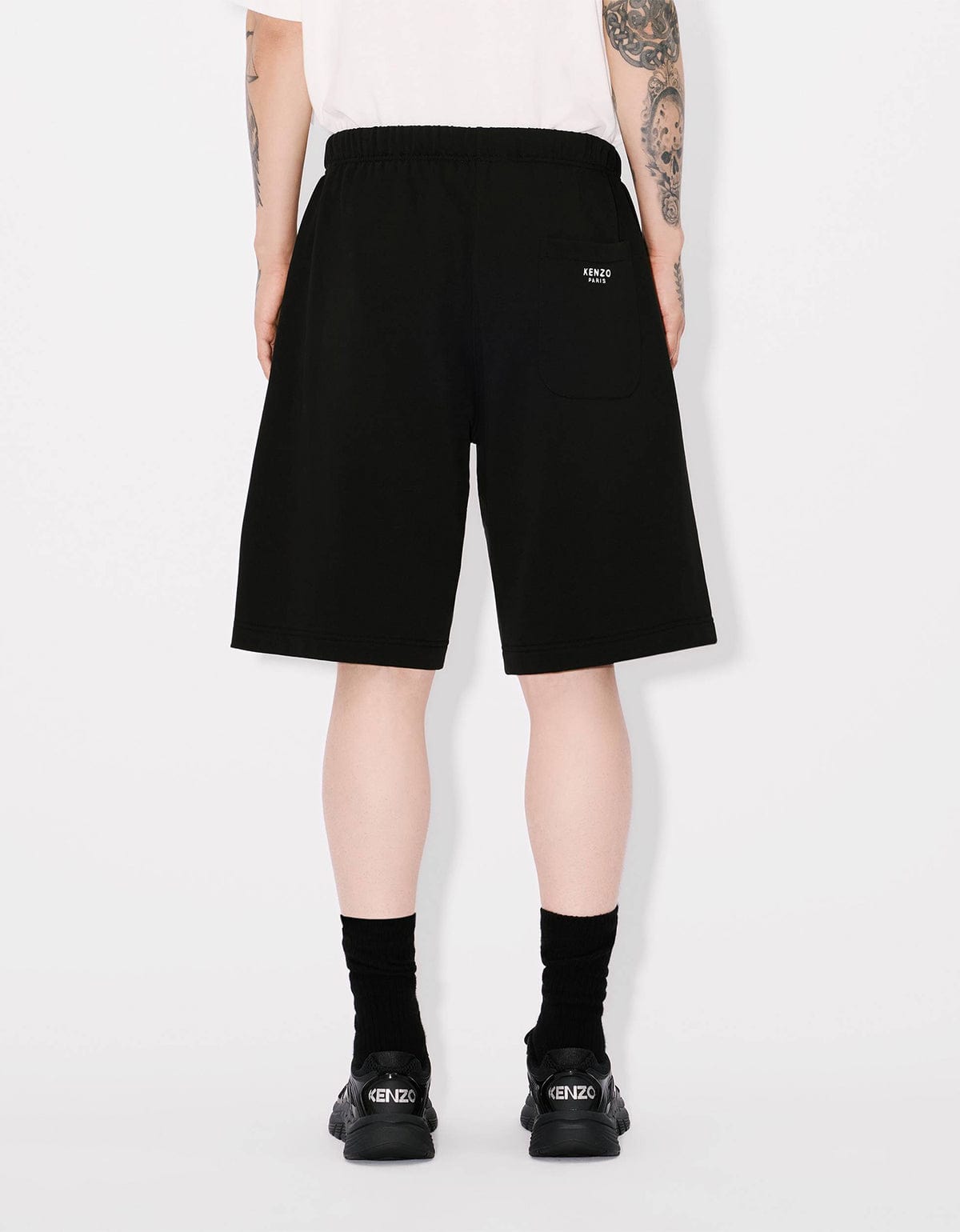 Kenzo Pop Embroidered Black Sweat Shorts XS Black