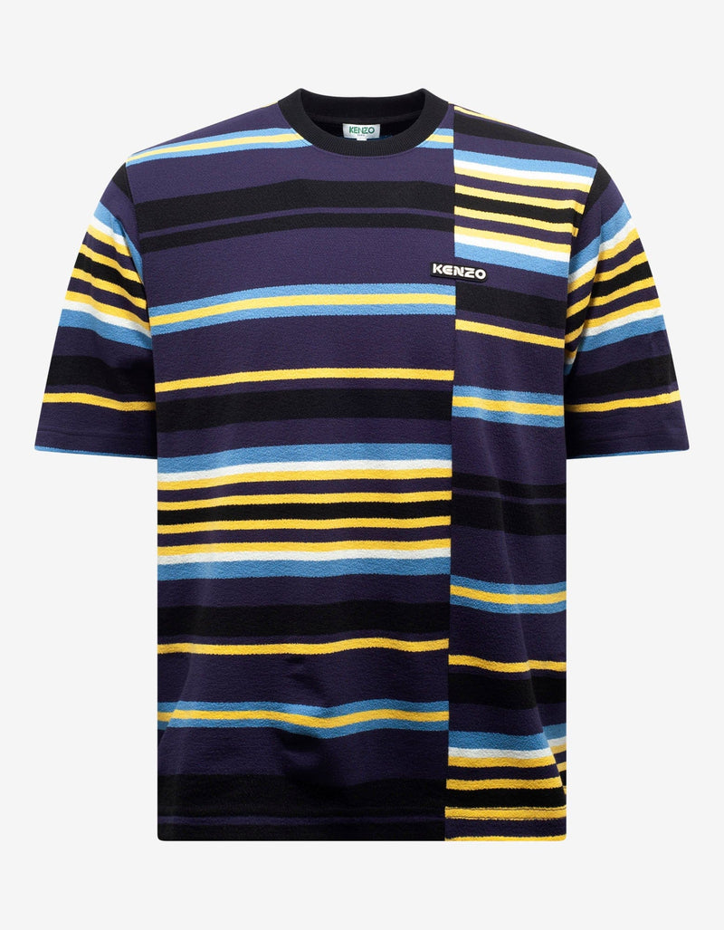Kenzo Striped Stretch-Knit Oversized T-Shirt
