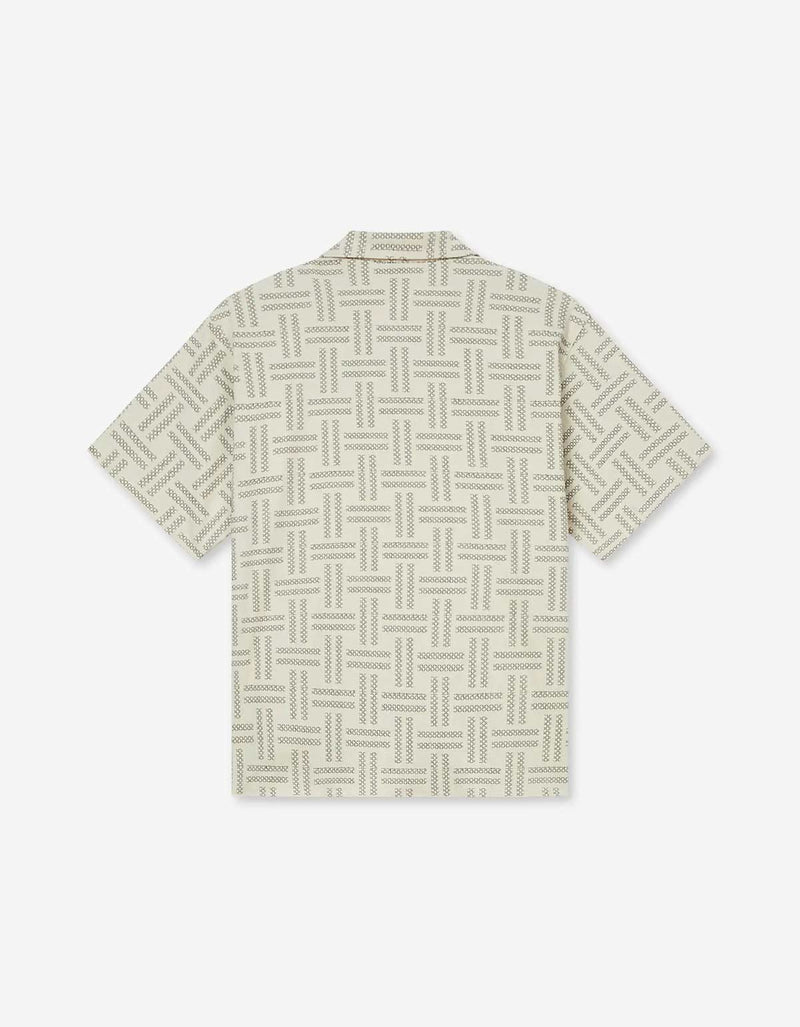 Kenzo Weave Tan Hawaiian Shirt