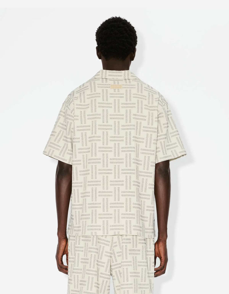 Kenzo Weave Tan Hawaiian Shirt