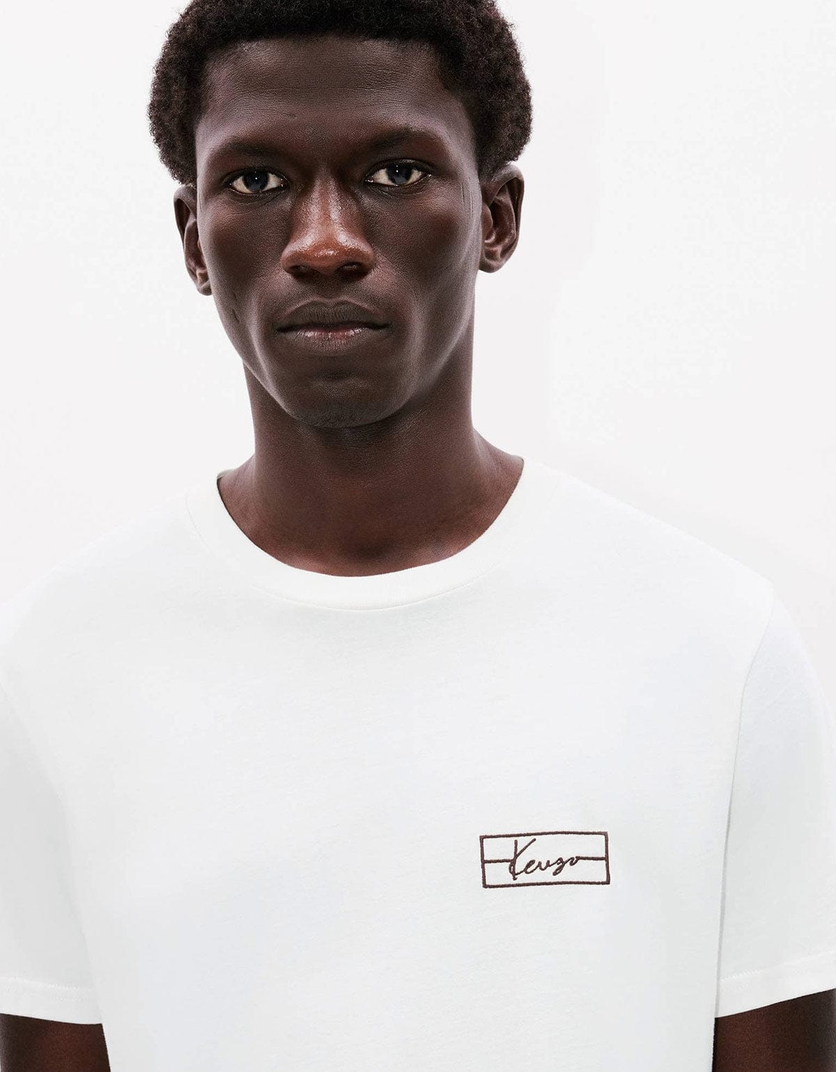 Kenzo White Logo Embroidered T-Shirt – Zoo Fashions