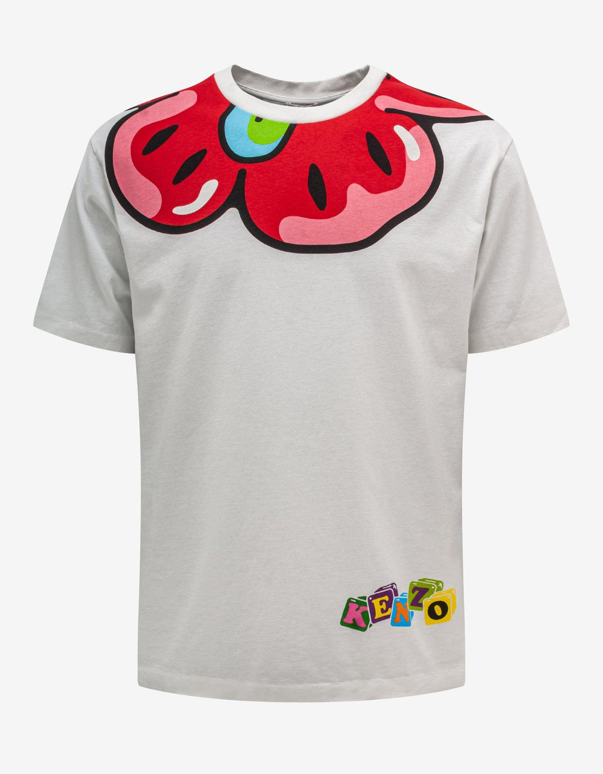 Kenzo White 'Boke Boy' Print T-Shirt