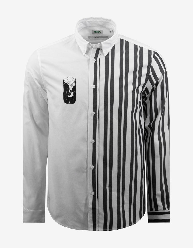 Kenzo White Mermaids Graphic Print Shirt