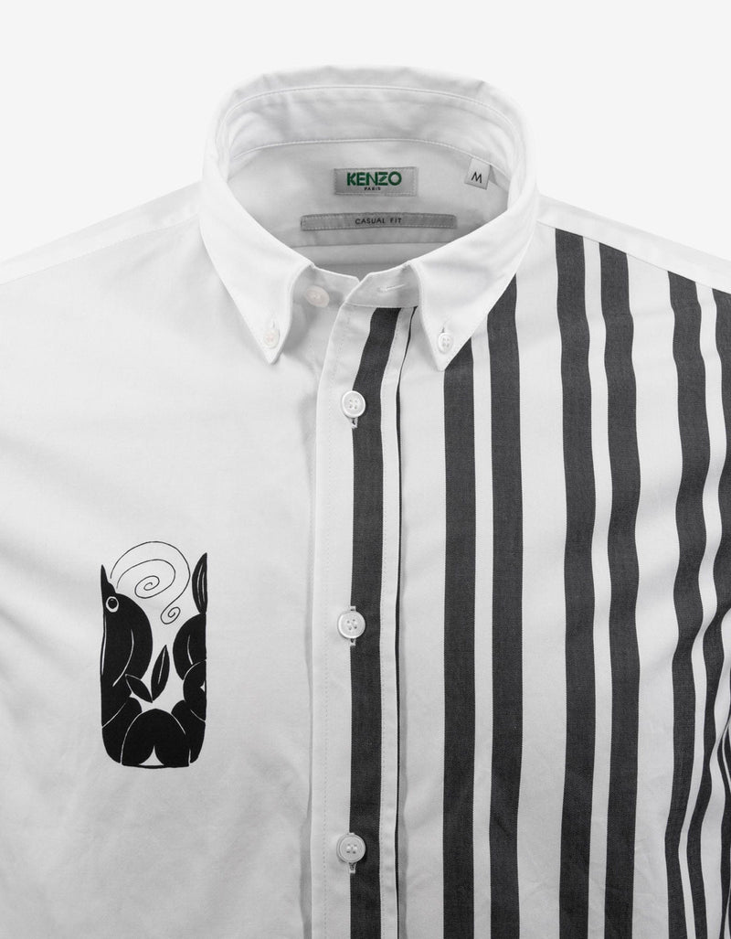 Kenzo White Mermaids Graphic Print Shirt