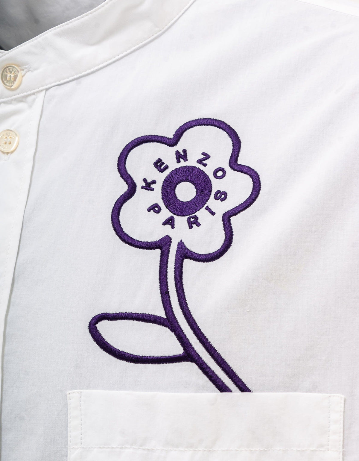 Kenzo White 'Target Flower' Shirt