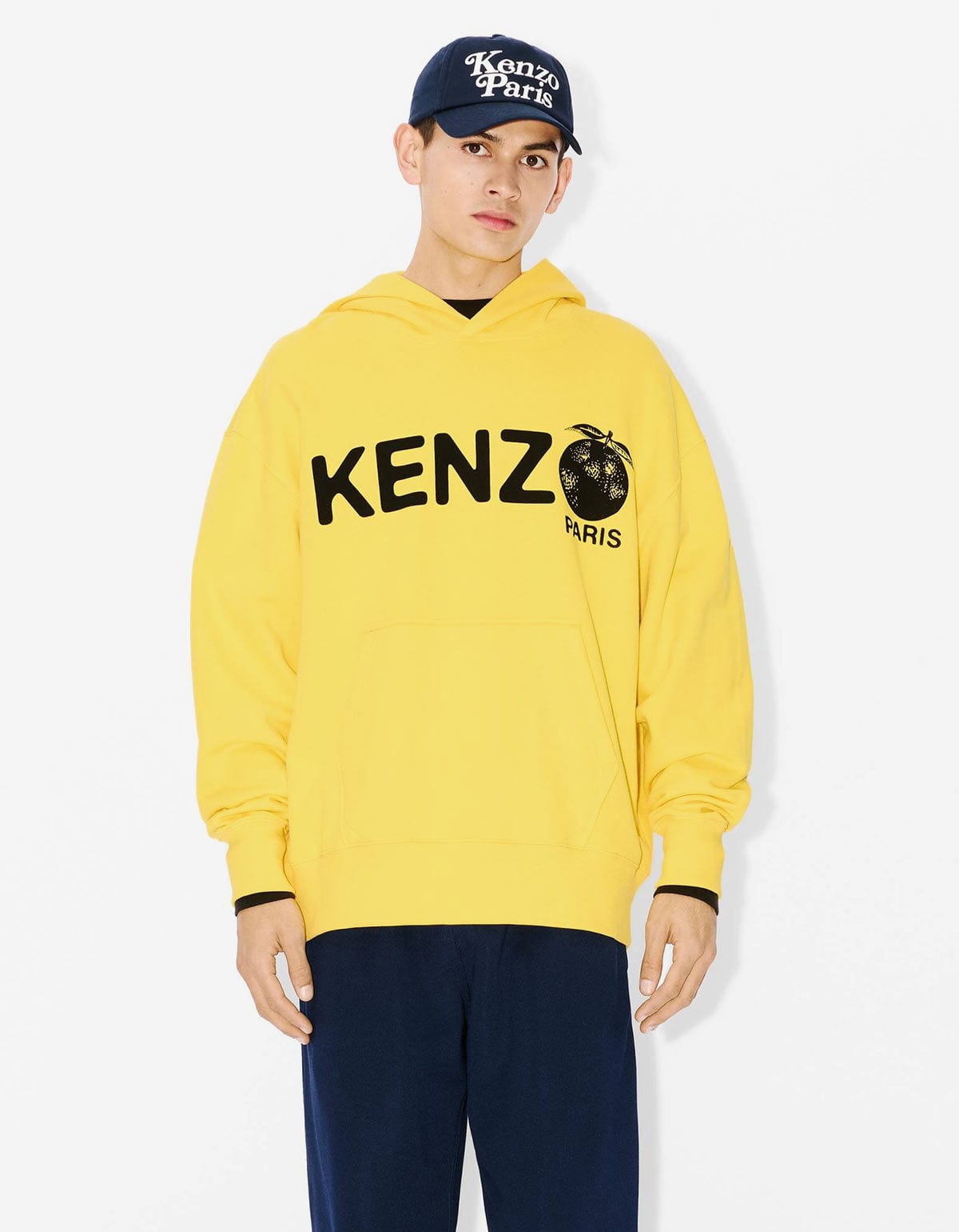 Kenzo Yellow 'Kenzo Orange' Oversized Hoodie