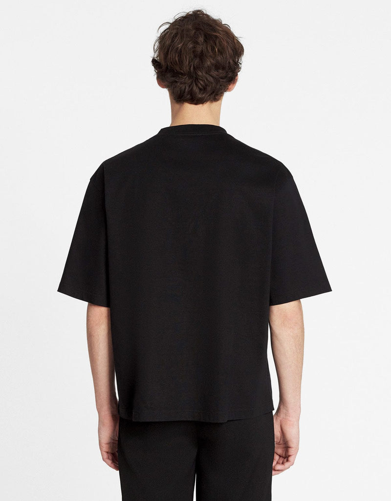Lanvin Black Logo Embroidered Oversized T-Shirt