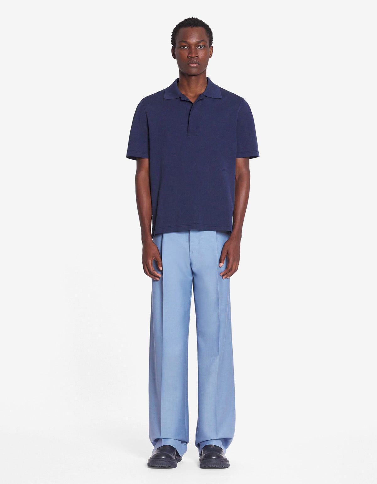 Lanvin Blue Classic Polo T Shirt Zoo Fashions