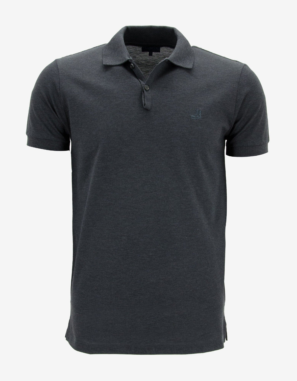 Lanvin Dark Grey Polo T-Shirt with Trainer Emblem