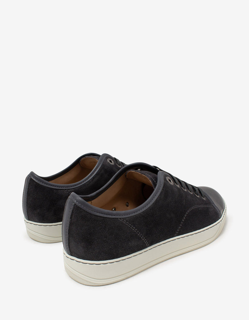 Lanvin DBB1 Grey Suede & Patent Leather Trainers