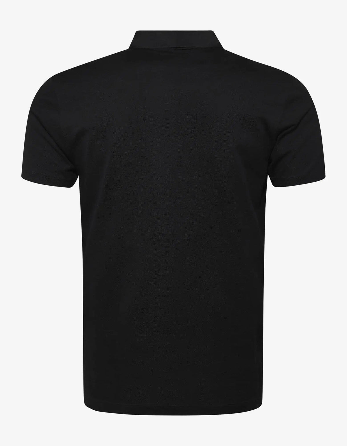 Lanvin Lanvin Black Polo T-Shirt with Grosgrain Collar