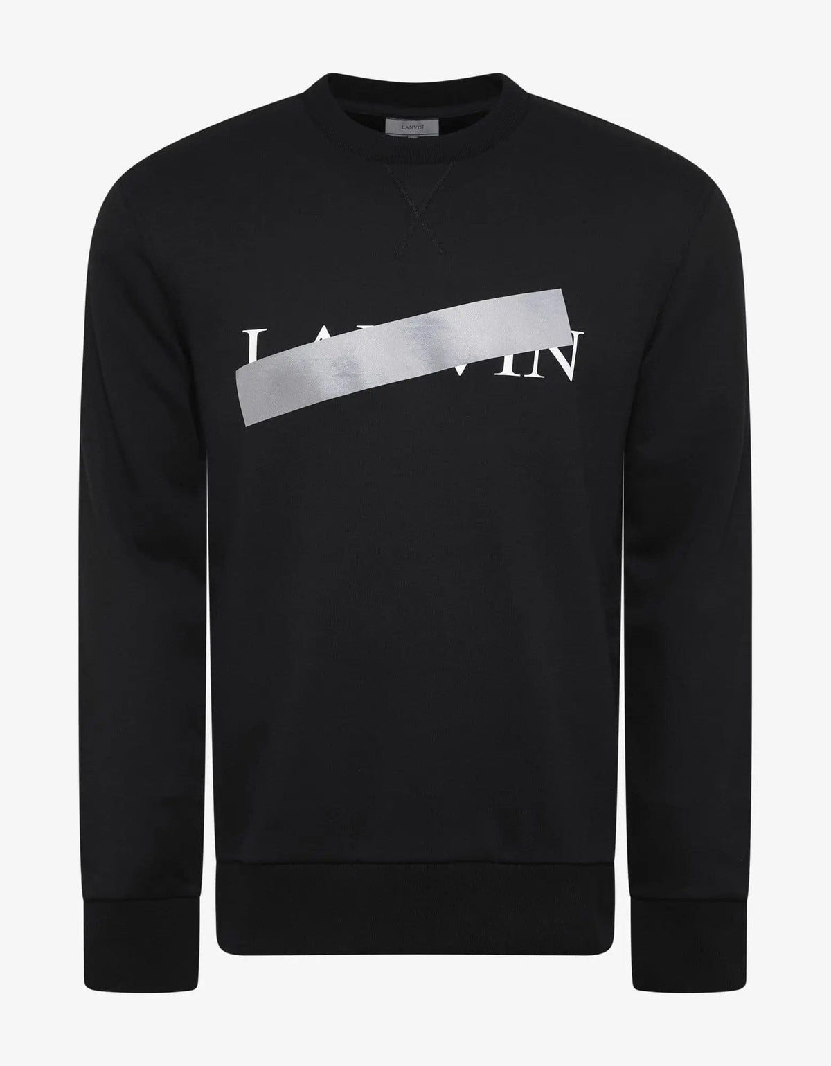 Lanvin Lanvin Black Strikethrough Logo Print Sweatshirt