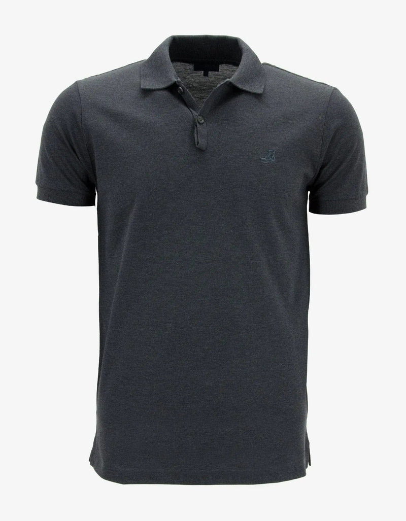 Lanvin Dark Grey Polo T Shirt with Trainer Emblem