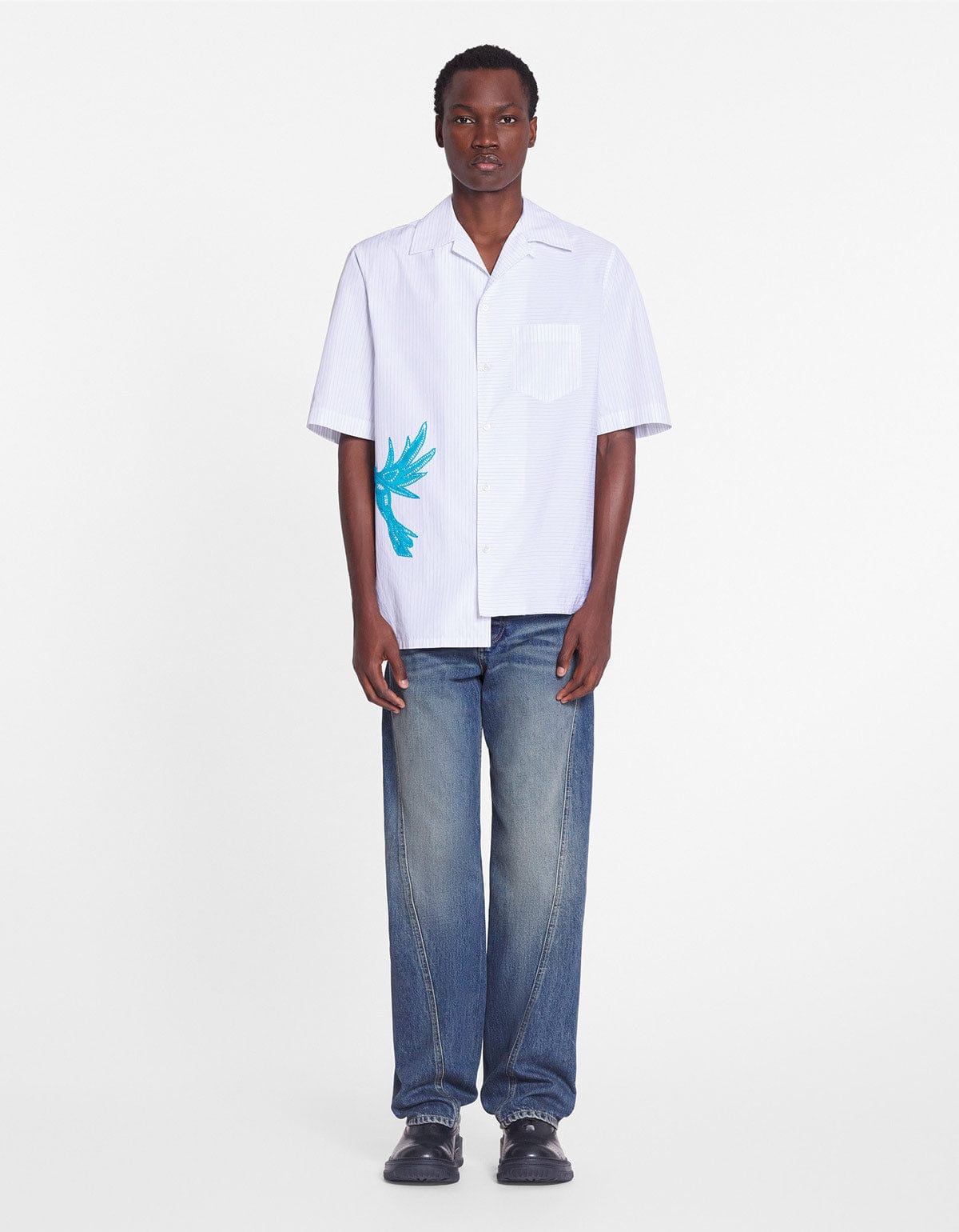 Lanvin White Asymmetrical Shirt