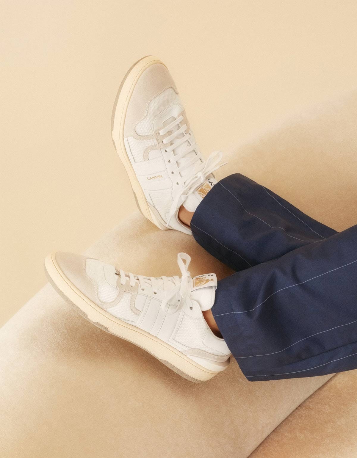 Lanvin White Clay Trainers – Zoo Fashions