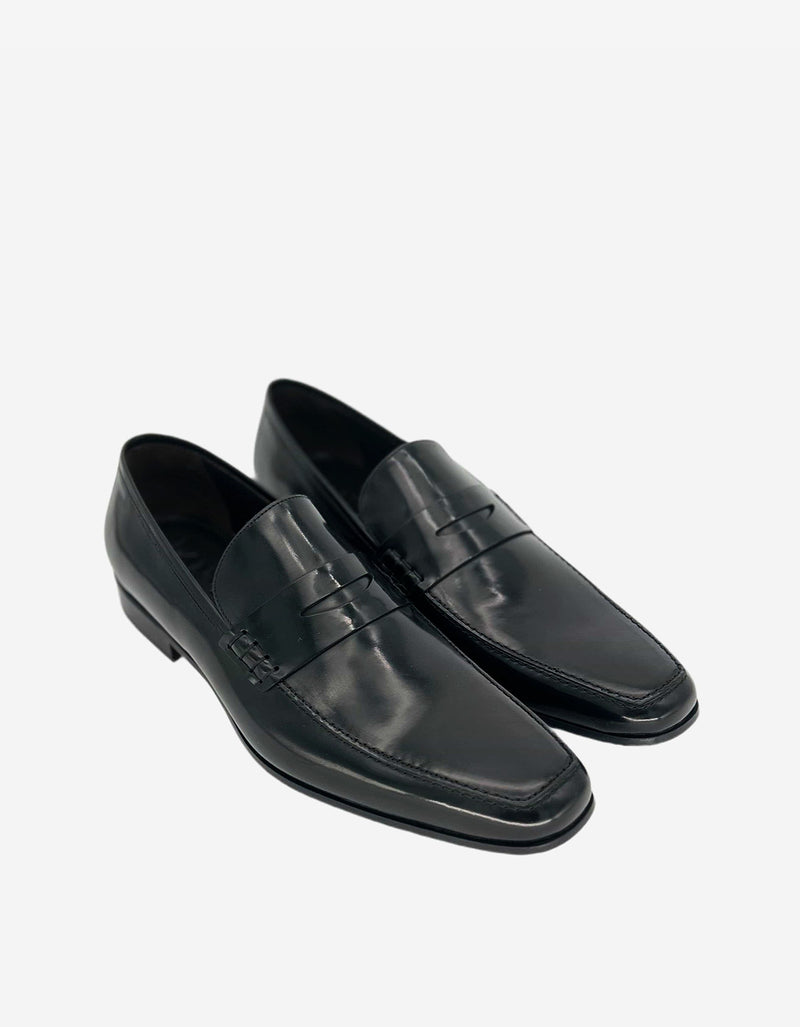 Lanvin Black Hi-Shine Leather 'Penny' Loafer AM5AL2B008 10
