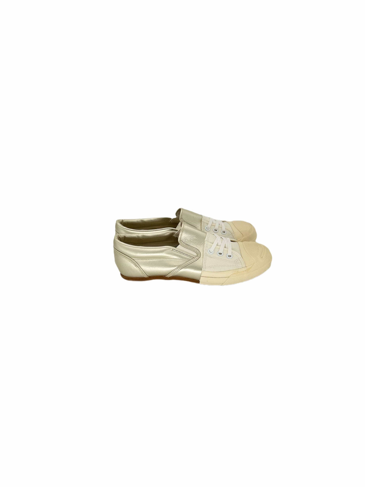 Mihara Yasuhiro Gold/Ecru Slip On  Hybrid Sneakers