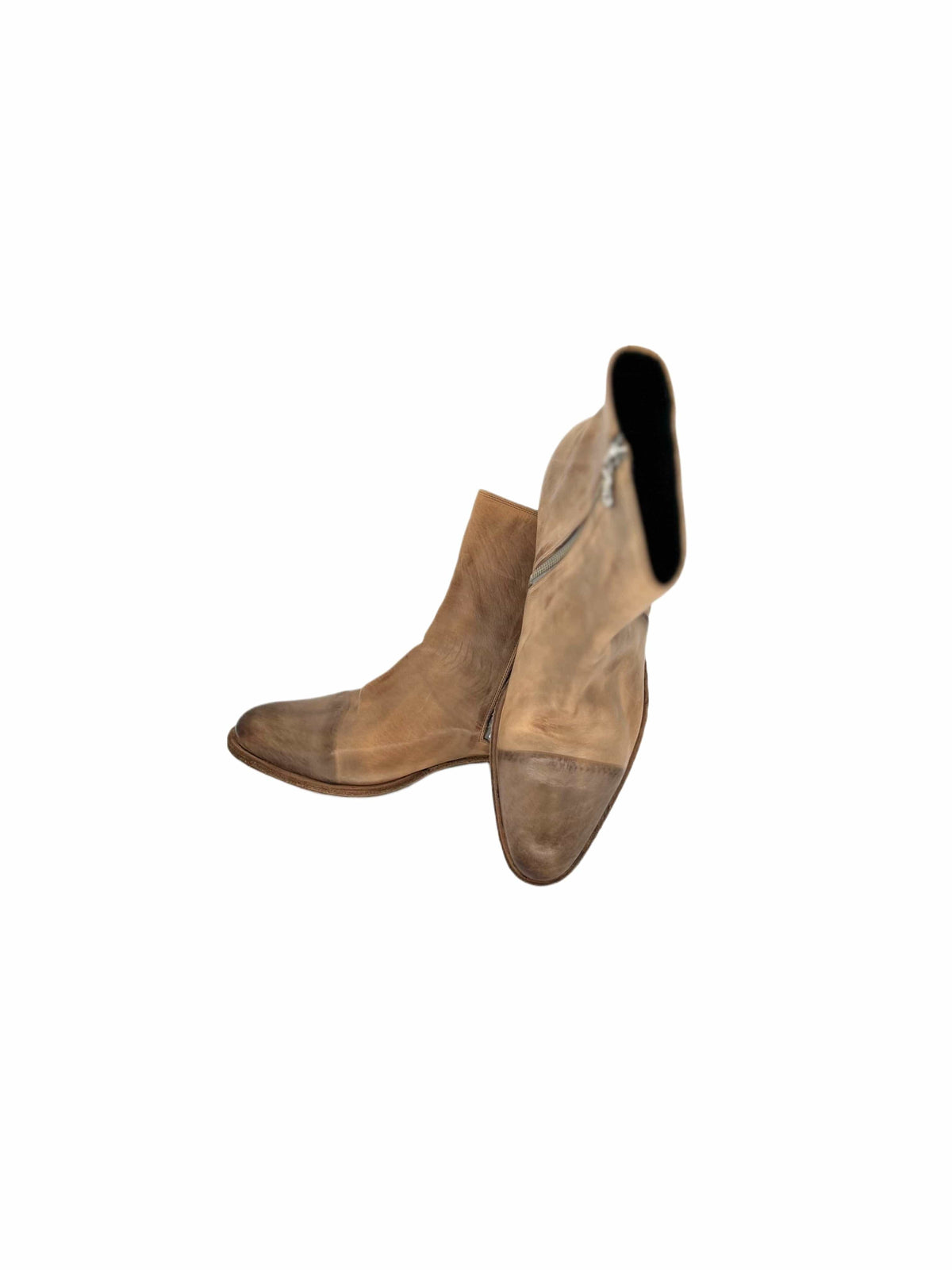 Mihara Yasuhiro Natural Leather Chelsea Boot With Vacuum Sealed Detailed Upper