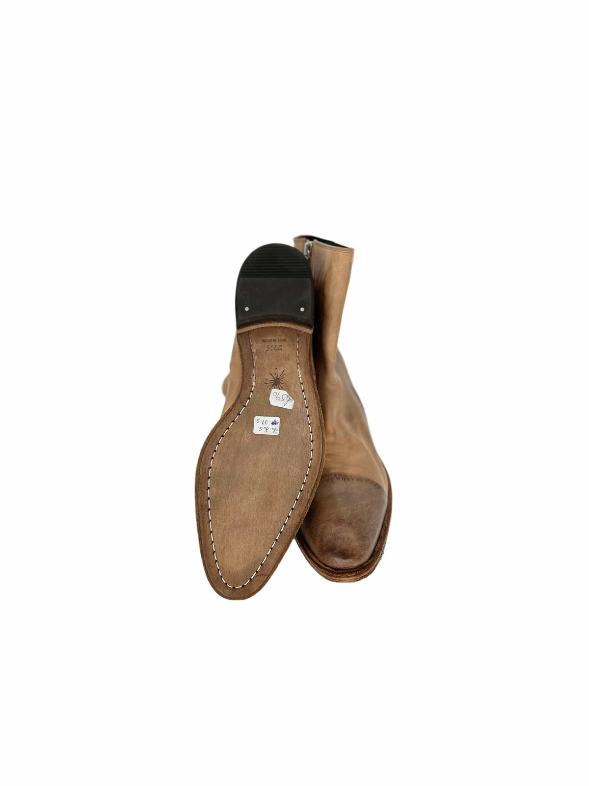 Mihara Yasuhiro Natural Leather Chelsea Boot With Vacuum Sealed Detailed Upper