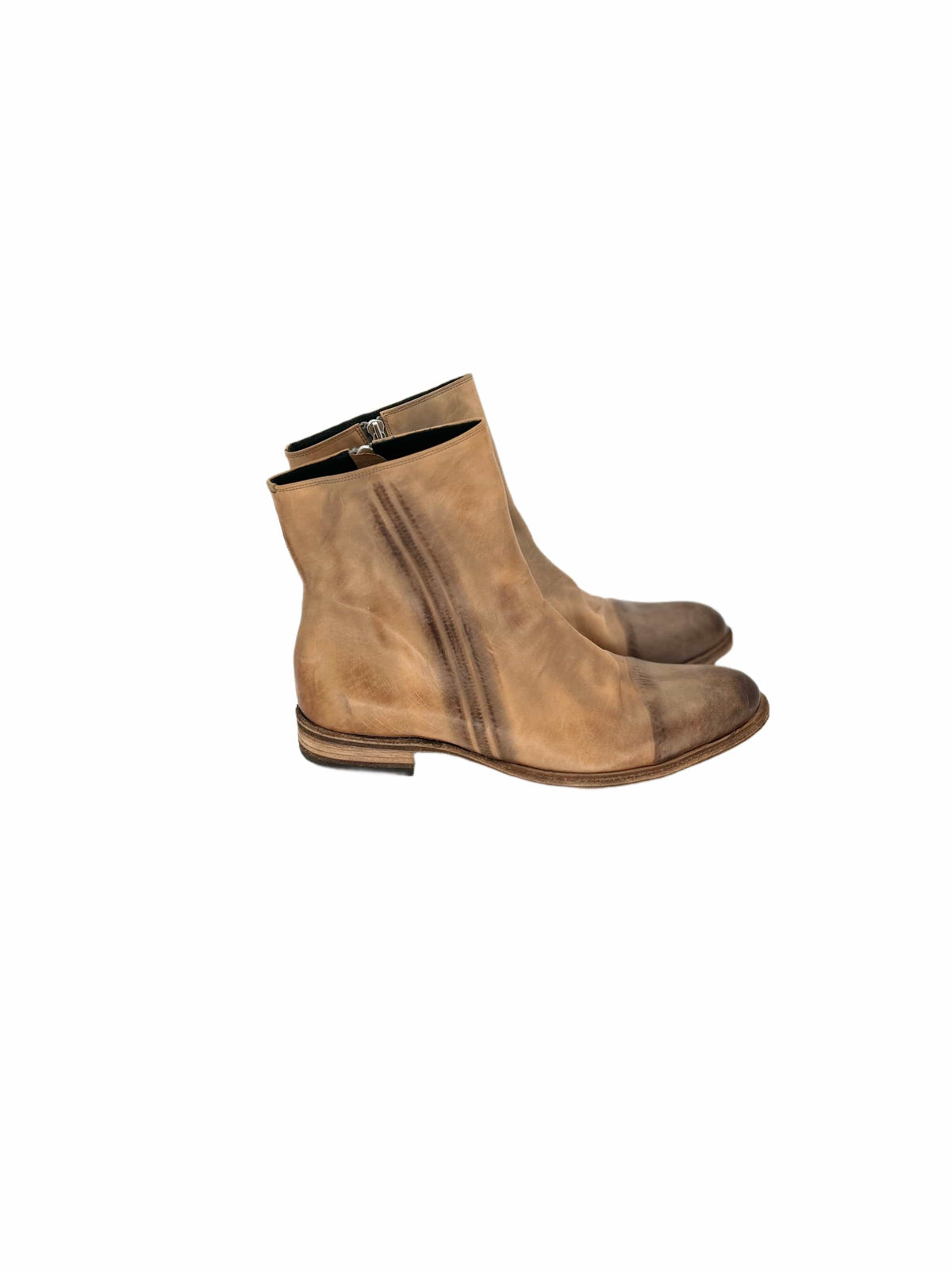 Mihara Yasuhiro Natural Leather Chelsea Boot With Vacuum Sealed Detailed Upper