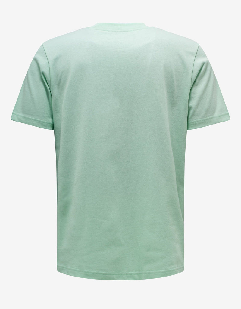 Mint Green Par Avion Print T-Shirt