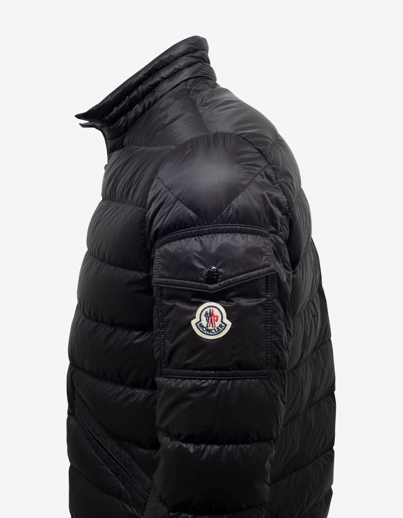 Moncler Agay Black Nylon Down Jacket