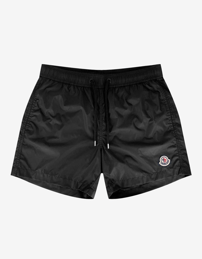 Moncler Black Logo Badge Swim Shorts
