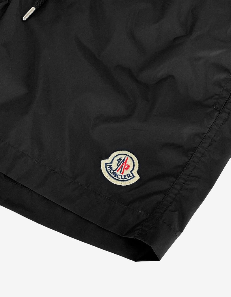 Moncler Black Logo Badge Swim Shorts
