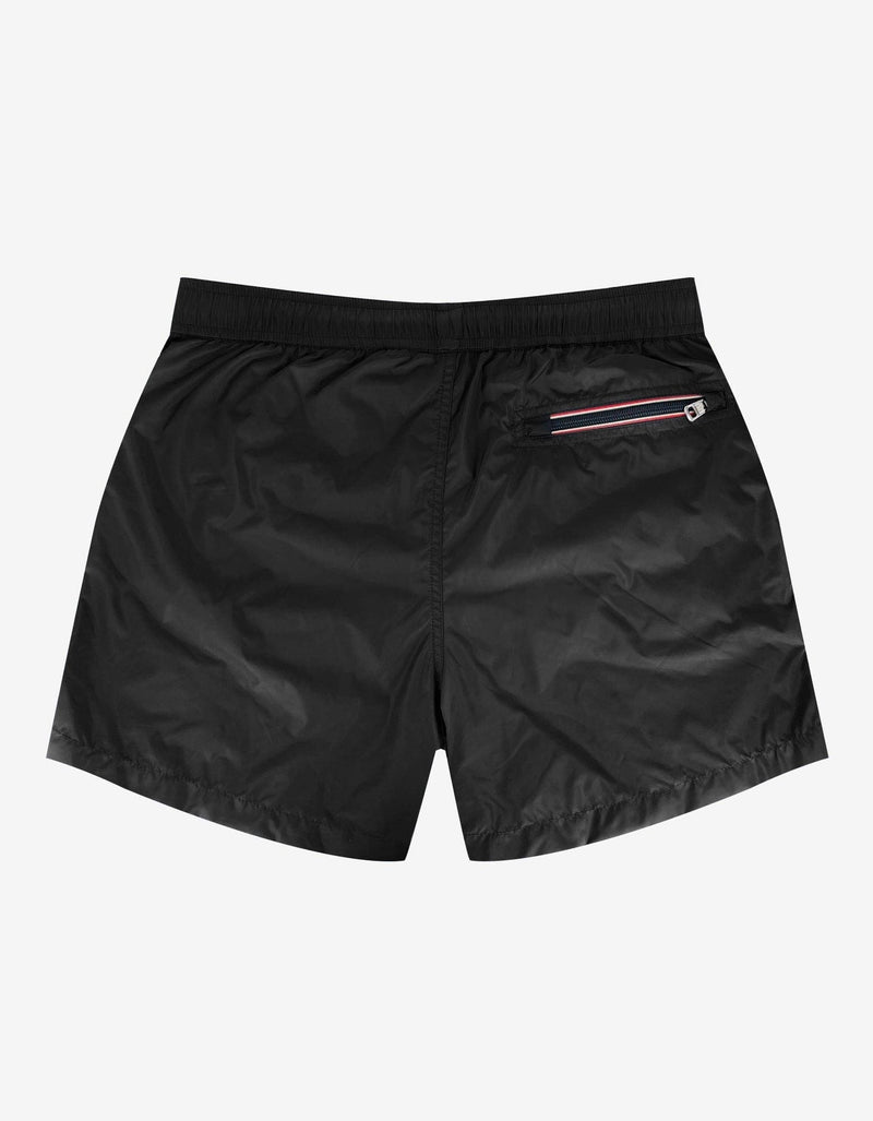 Moncler Black Logo Badge Swim Shorts