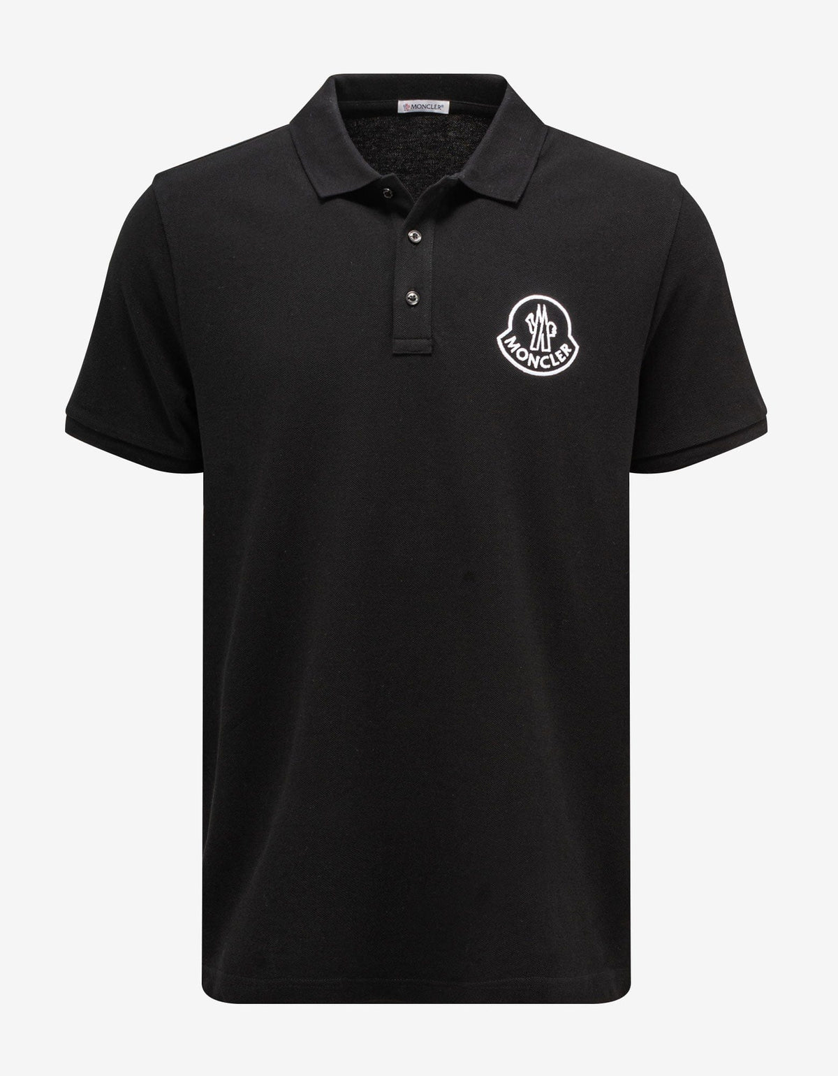 Moncler Black Macro Logo Polo T-Shirt