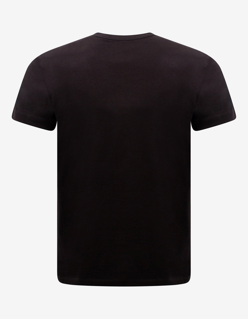 Moncler Black Mountain Print Logo T-Shirt