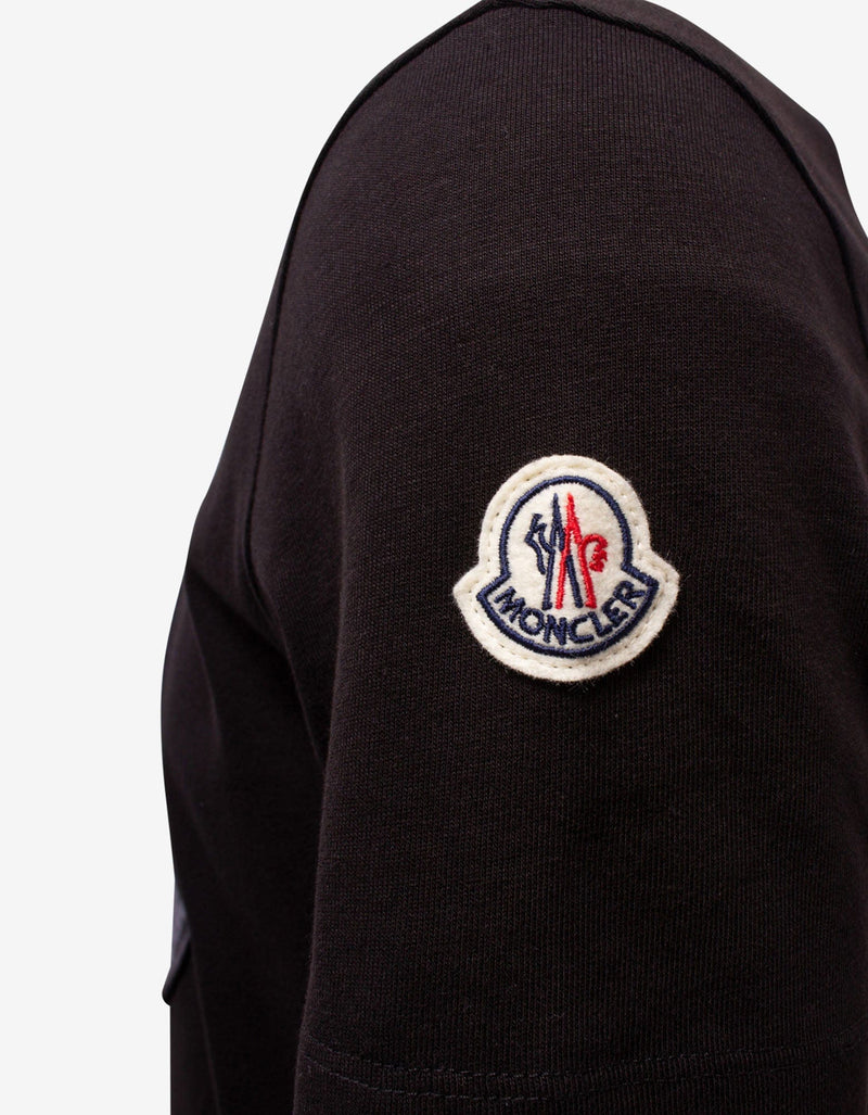 Moncler Black Mountain Print Logo T-Shirt