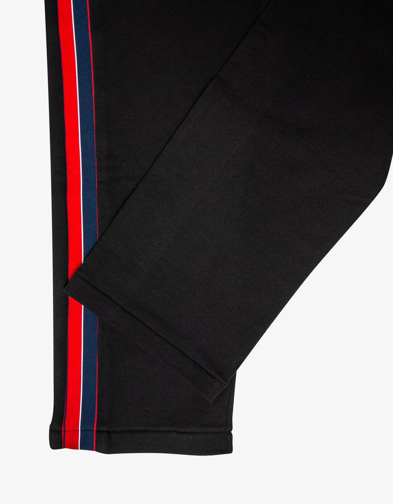 Moncler Black Tricolour Band Zip Hoodie Tracksuit