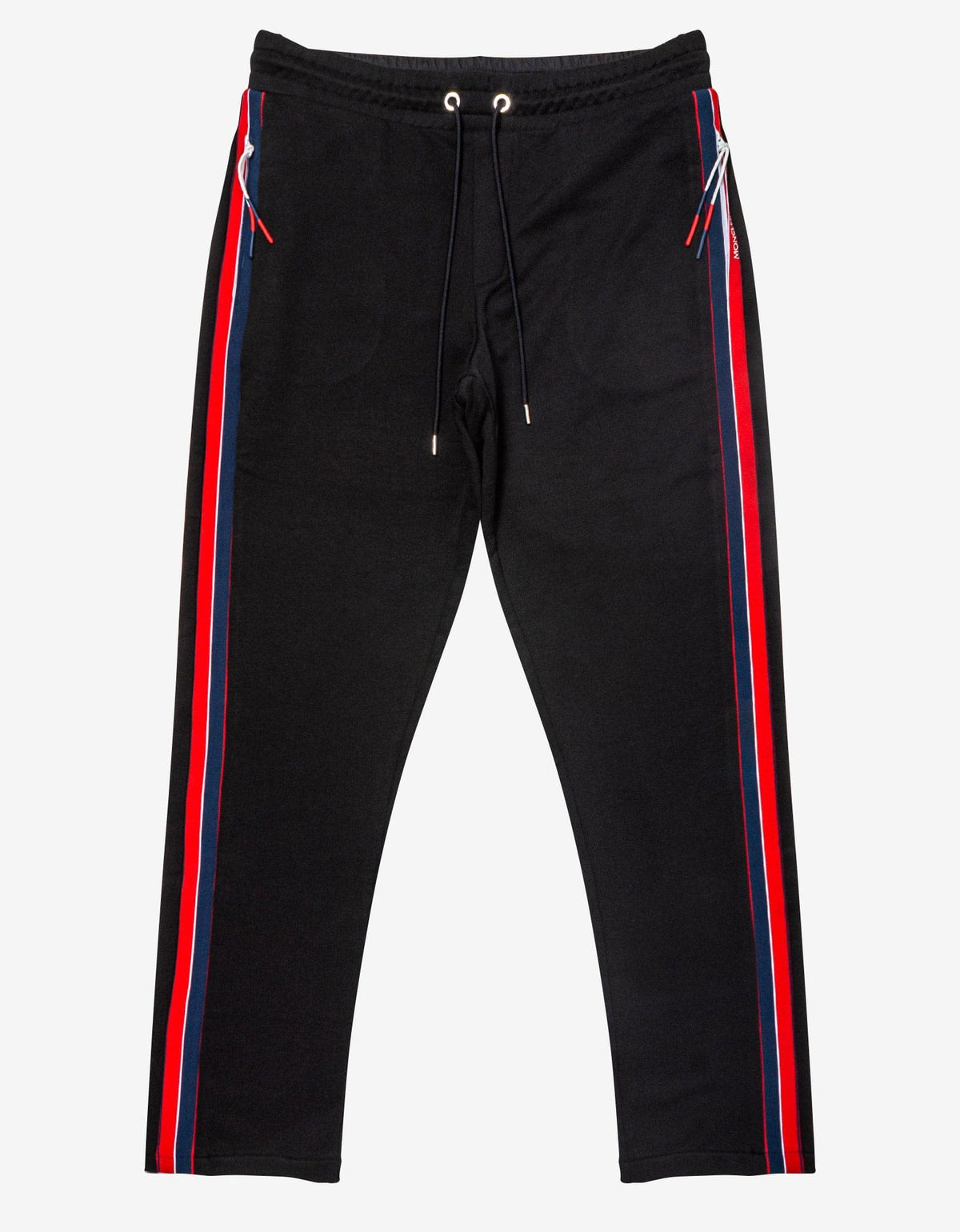 Moncler Black Tricolour Band Zip Hoodie Tracksuit