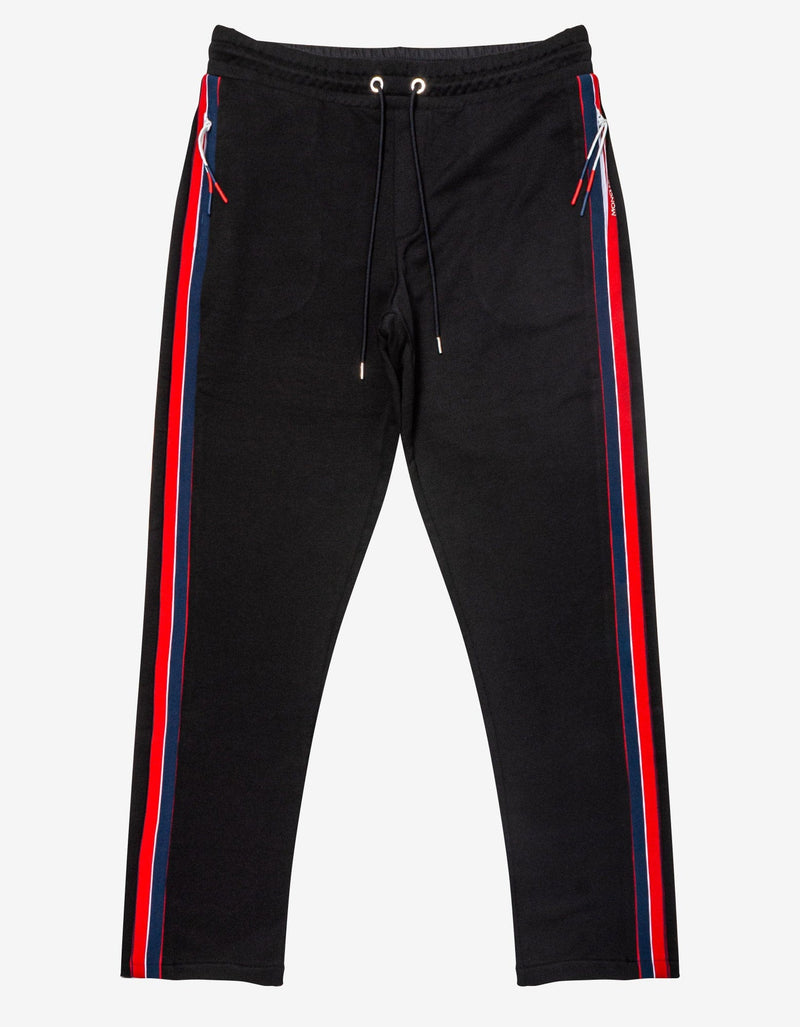 Moncler Black Tricolour Band Zip Hoodie Tracksuit