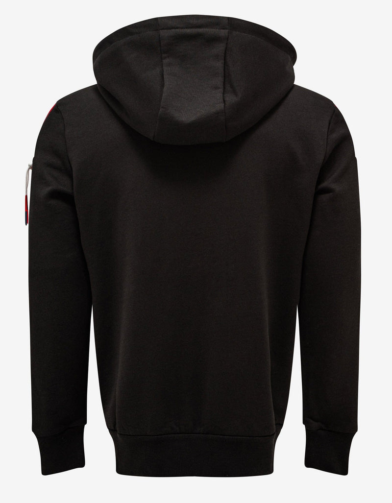 Moncler Black Tricolour Band Zip Hoodie Tracksuit