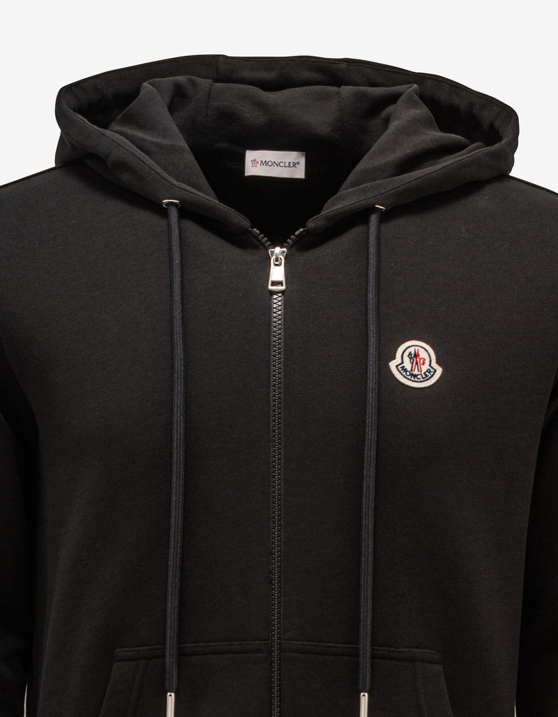 Moncler Black Tricolour Band Zip Hoodie Tracksuit