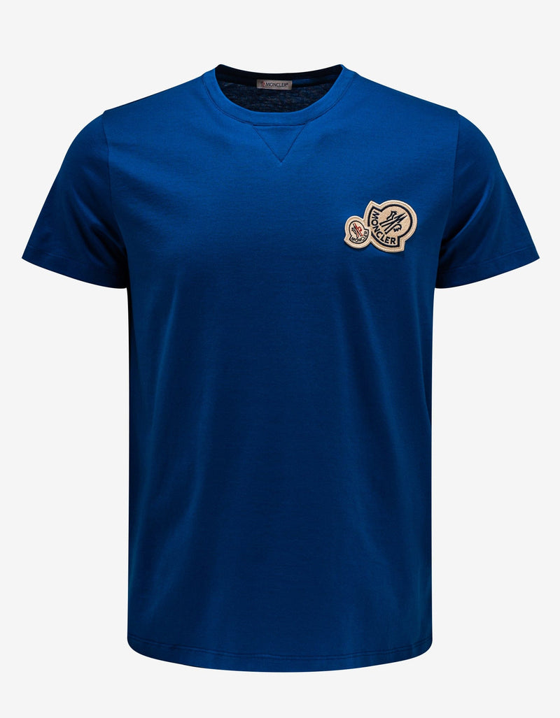Moncler Blue Double Logo T-Shirt